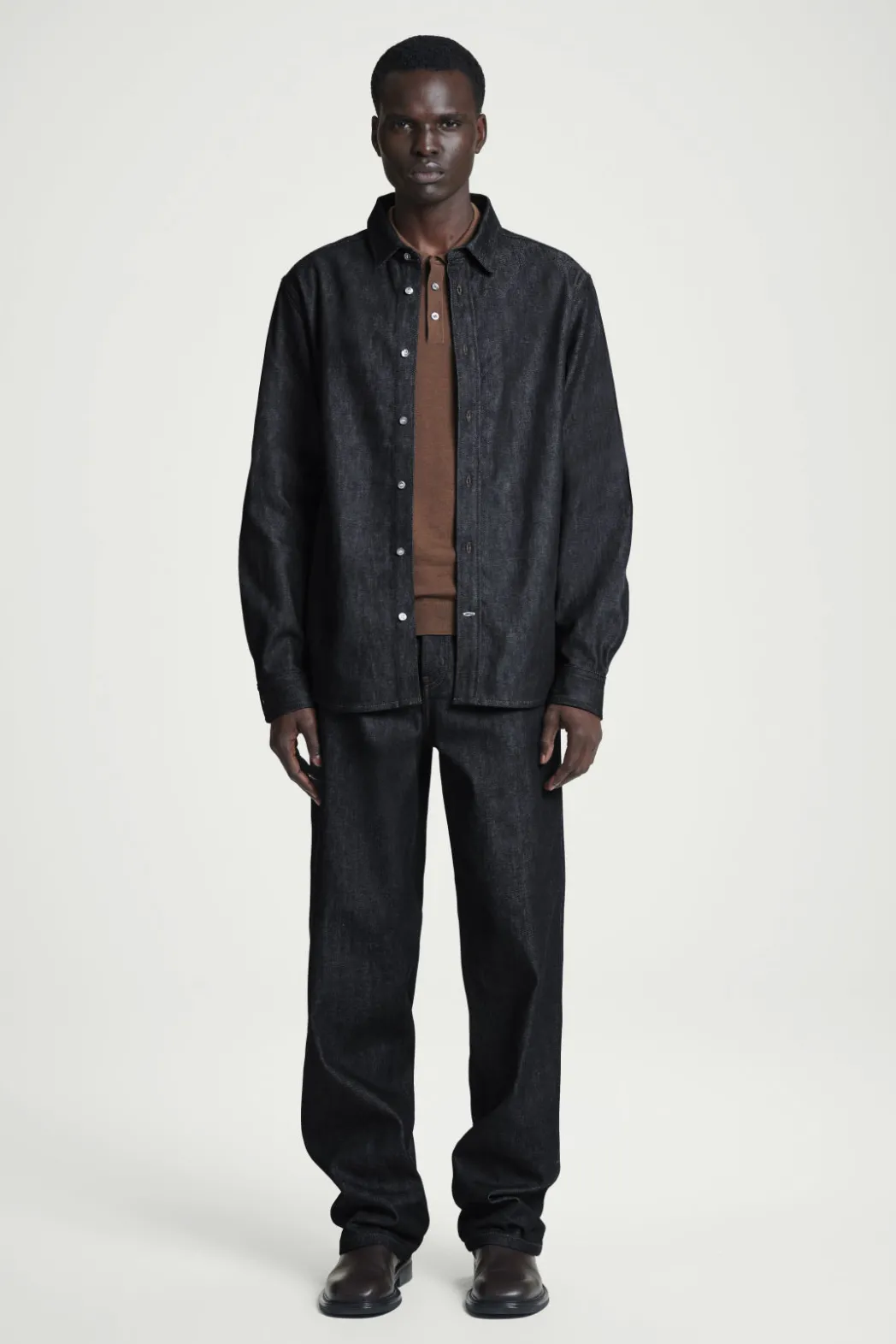 New COS RELAXED DENIM SHIRT RAW INDIGO