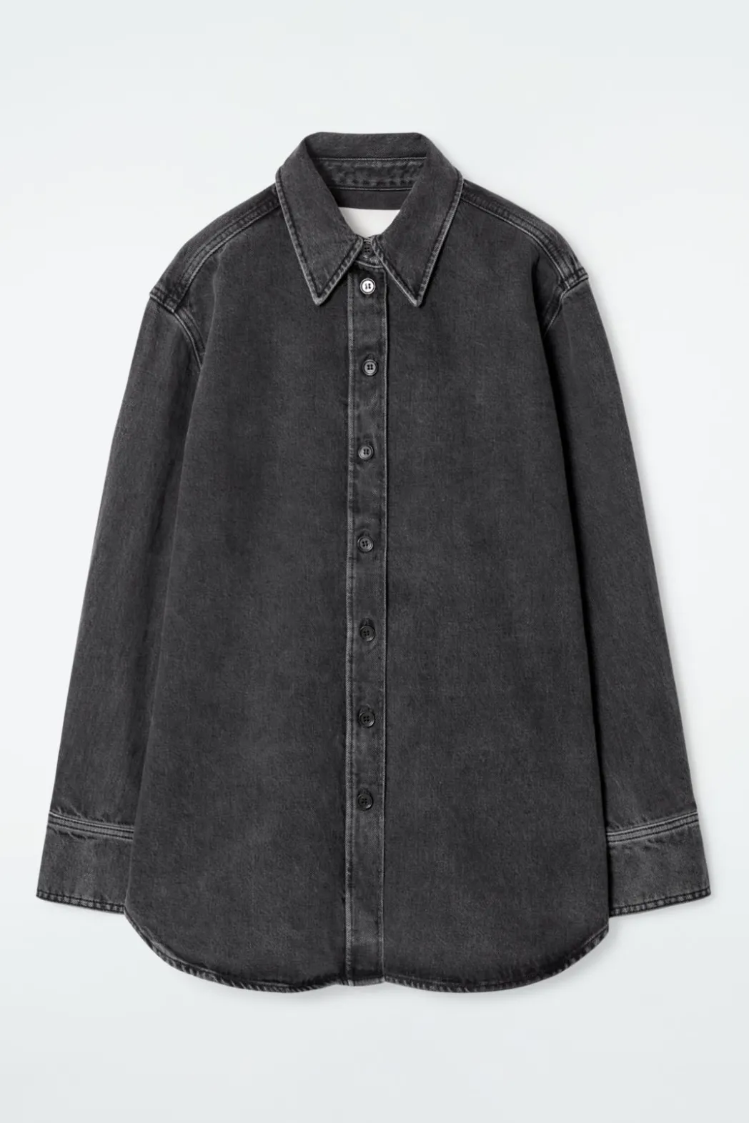 COS RELAXED DENIM SHIRT WASHED BLACK
