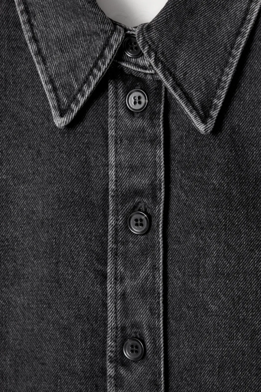 COS RELAXED DENIM SHIRT WASHED BLACK