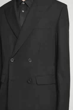 Online COS RELAXED DOUBLE-BREASTED WOOL BLAZER BLACK