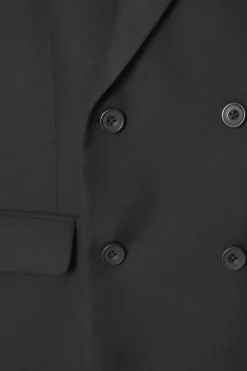 Online COS RELAXED DOUBLE-BREASTED WOOL BLAZER BLACK