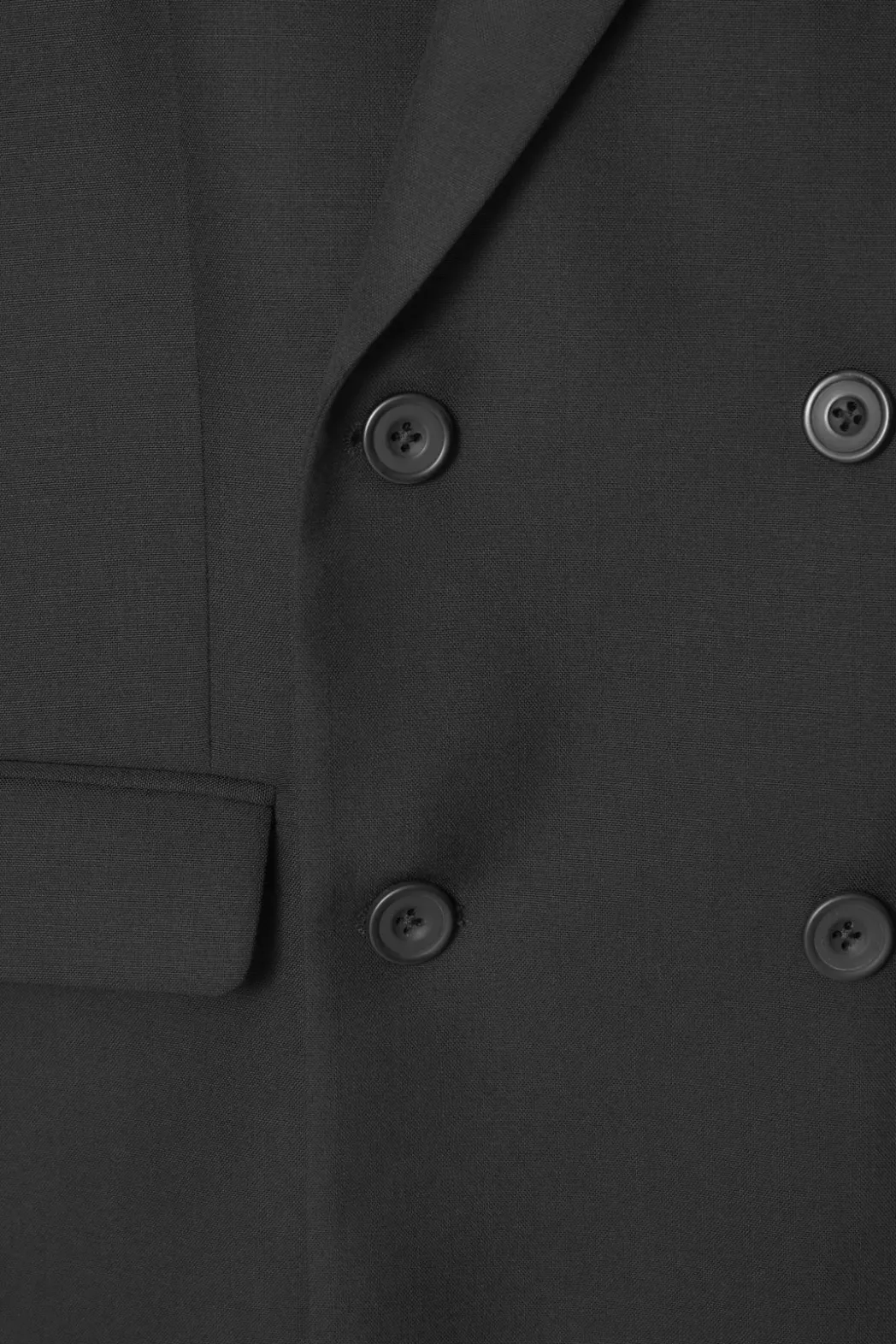 Online COS RELAXED DOUBLE-BREASTED WOOL BLAZER BLACK