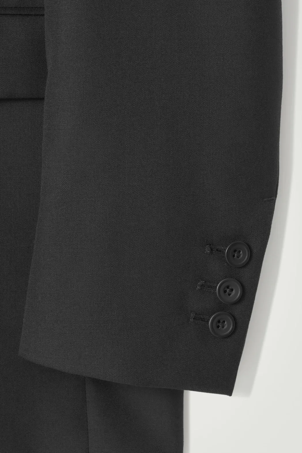 Online COS RELAXED DOUBLE-BREASTED WOOL BLAZER BLACK