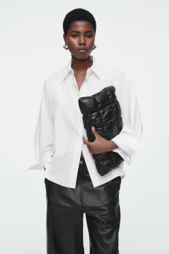 Clearance COS RELAXED DOUBLE-CUFF SHIRT WHITE
