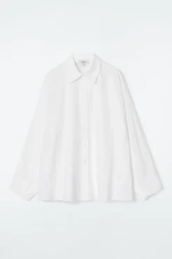Clearance COS RELAXED DOUBLE-CUFF SHIRT WHITE
