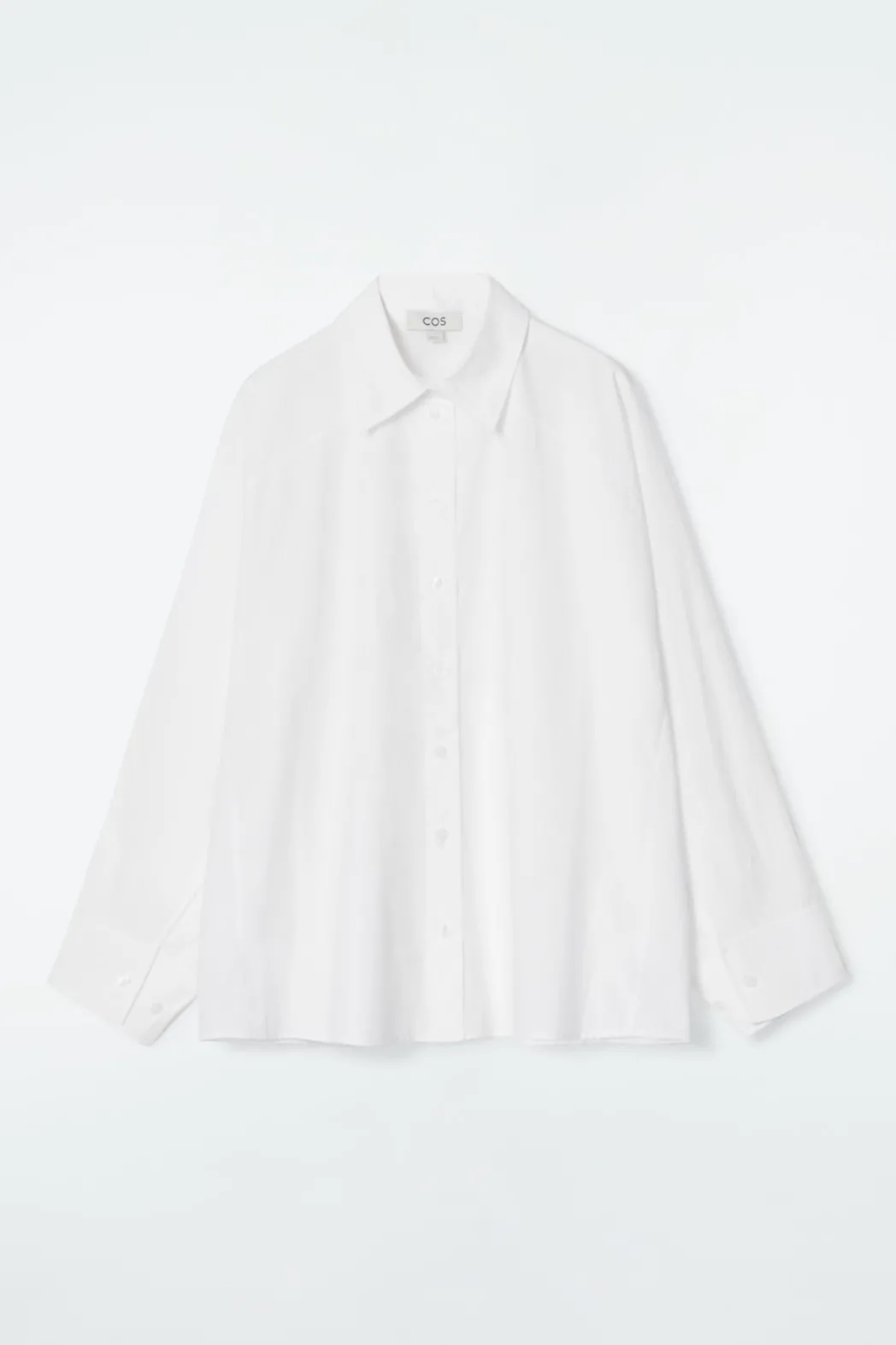 Clearance COS RELAXED DOUBLE-CUFF SHIRT WHITE