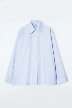 COS RELAXED DOUBLE-CUFF SHIRT LIGHT BLUE