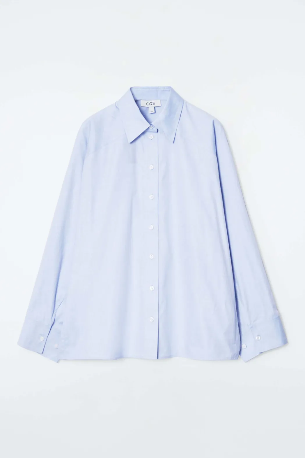 COS RELAXED DOUBLE-CUFF SHIRT LIGHT BLUE