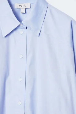 COS RELAXED DOUBLE-CUFF SHIRT LIGHT BLUE