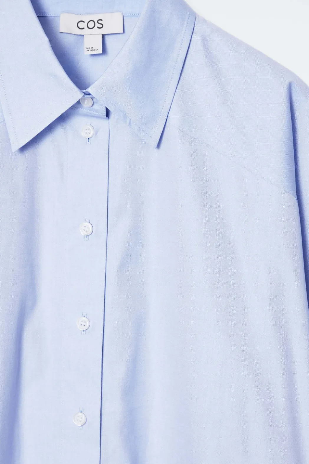 COS RELAXED DOUBLE-CUFF SHIRT LIGHT BLUE