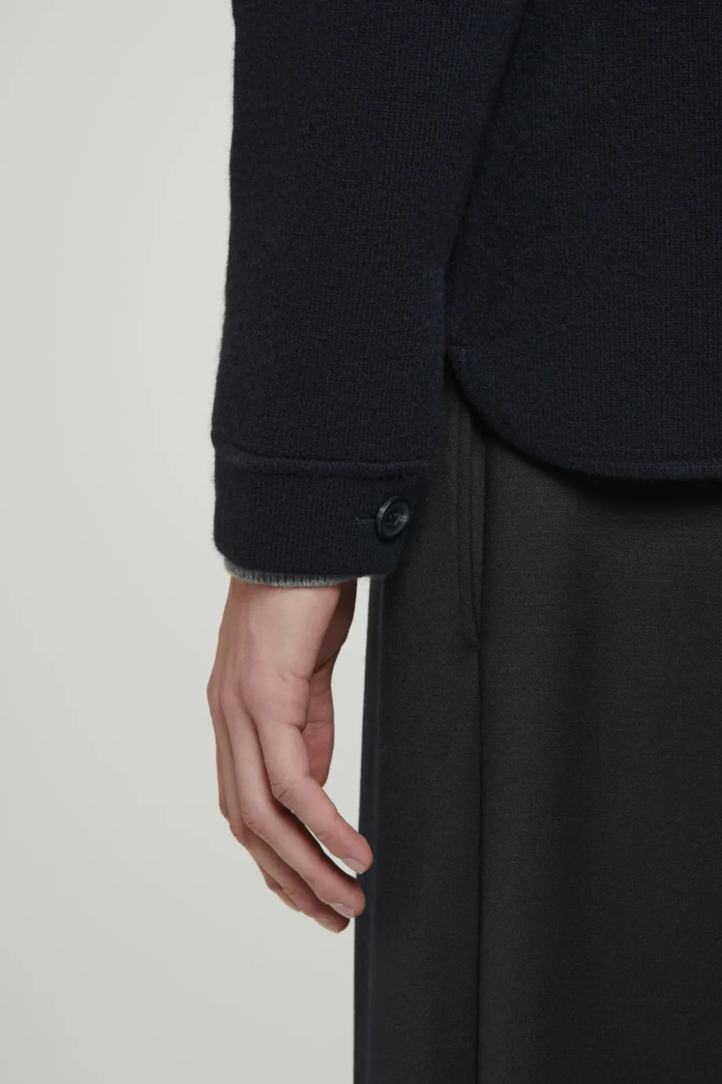 Sale COS RELAXED DOUBLE-FACED WOOL OVERSHIRT NAVY