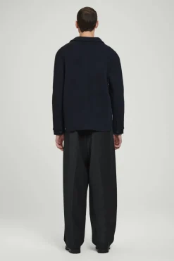 Sale COS RELAXED DOUBLE-FACED WOOL OVERSHIRT NAVY