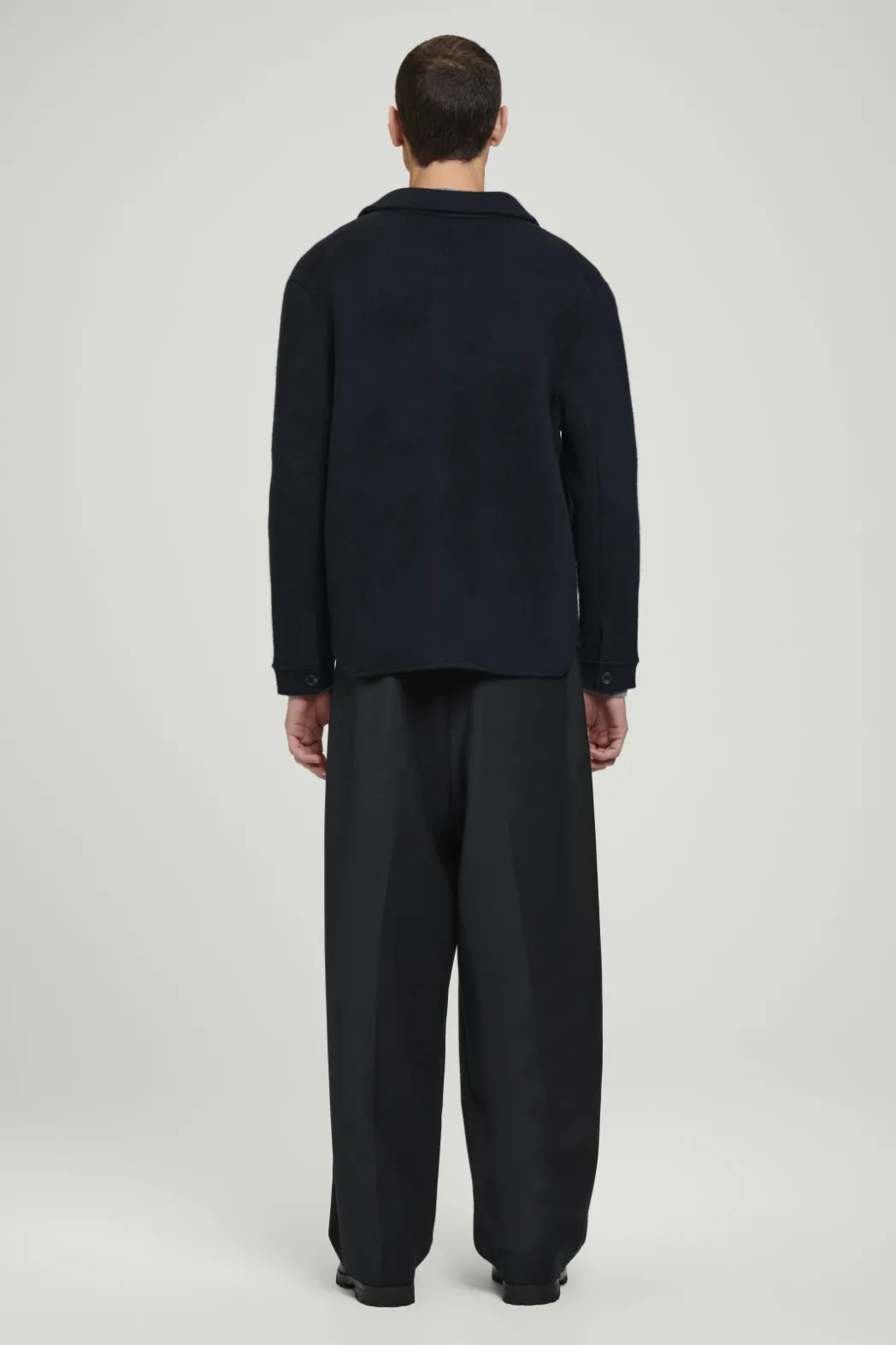 Sale COS RELAXED DOUBLE-FACED WOOL OVERSHIRT NAVY