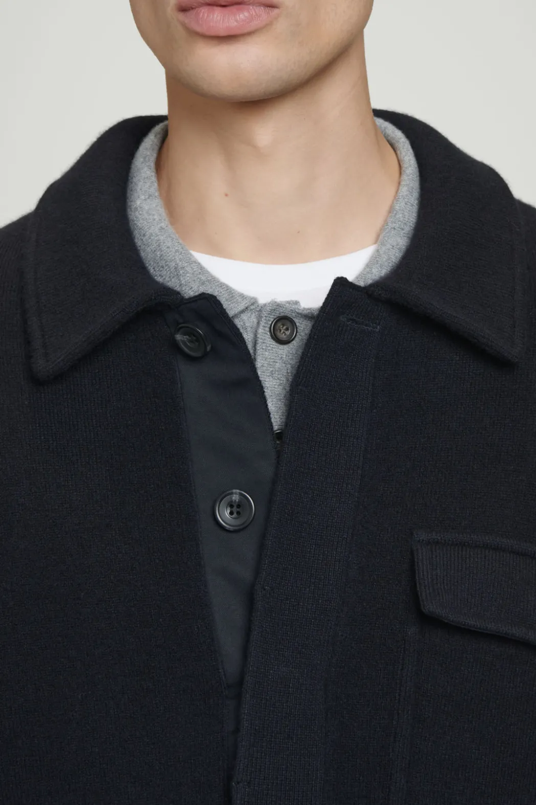Sale COS RELAXED DOUBLE-FACED WOOL OVERSHIRT NAVY