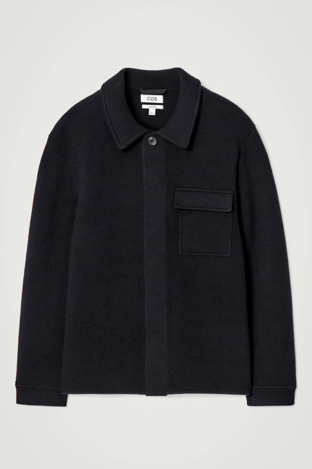 Sale COS RELAXED DOUBLE-FACED WOOL OVERSHIRT NAVY