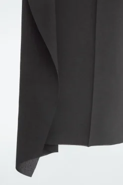 Discount COS RELAXED DRAPED STRAIGHT-LEG PANTS BLACK