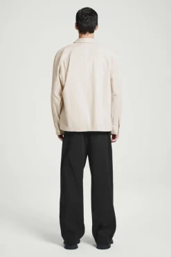 Clearance COS RELAXED DRAWSTRING COTTON SHIRT BEIGE