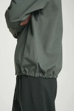 New COS RELAXED DRAWSTRING COTTON SHIRT DARK GREEN