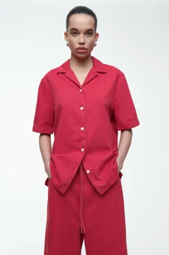 Best COS RELAXED FADED RESORT SHIRT RED