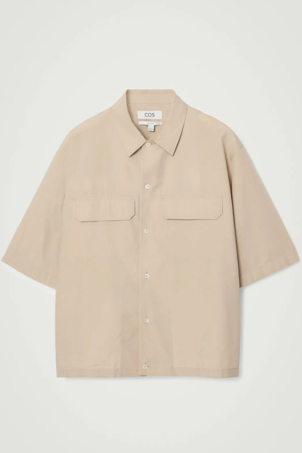 Hot COS RELAXED FLAP-POCKET UTILITY SHIRT BEIGE