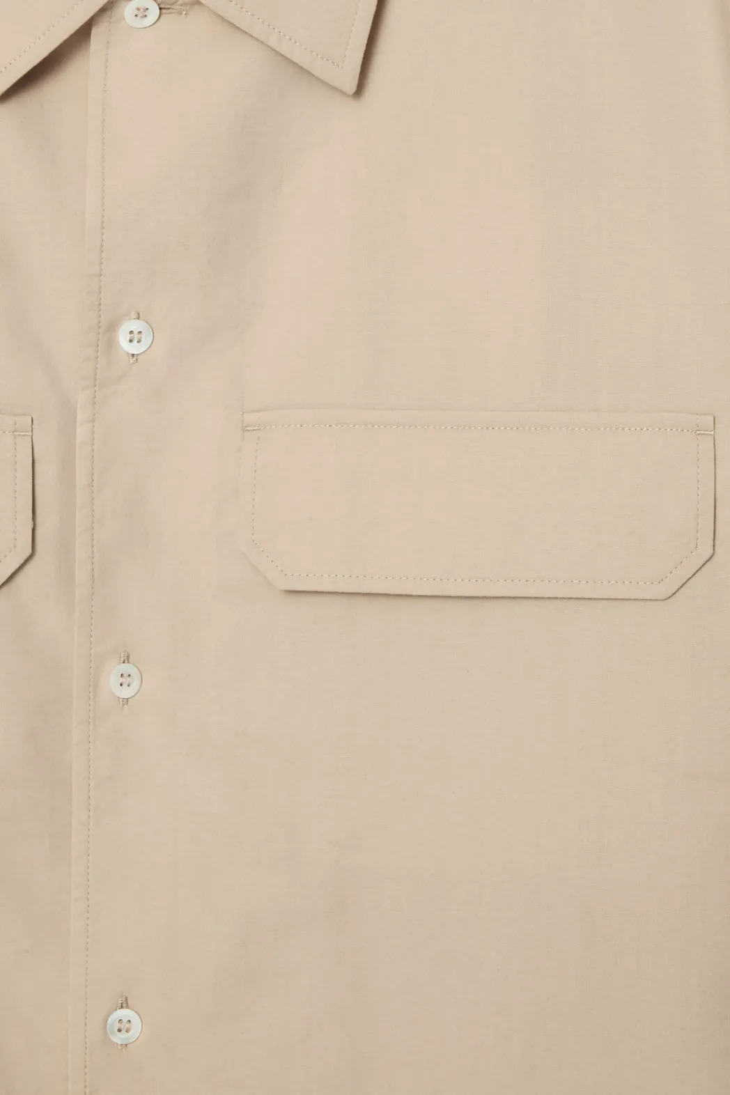 Hot COS RELAXED FLAP-POCKET UTILITY SHIRT BEIGE