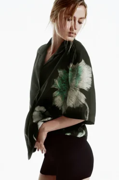 Best COS RELAXED FLORAL RESORT SHIRT CHARCOAL / FLORAL