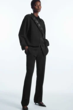 Best COS RELAXED FLUID SHIRT BLACK