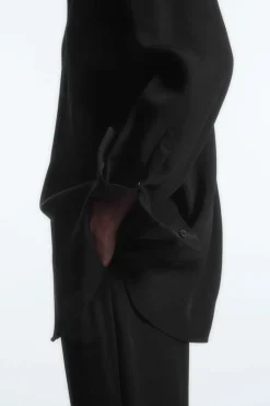 Best COS RELAXED FLUID SHIRT BLACK