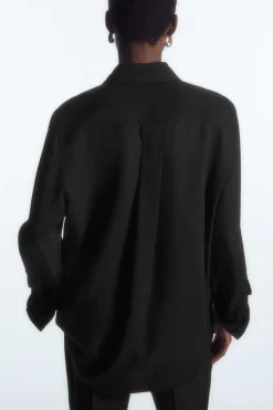 Best COS RELAXED FLUID SHIRT BLACK