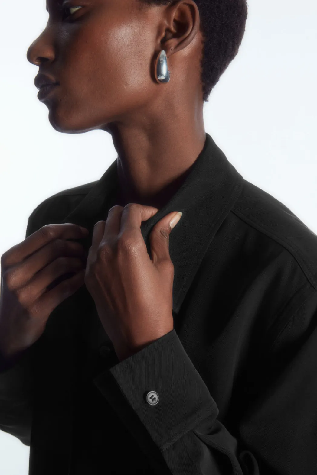 Best COS RELAXED FLUID SHIRT BLACK