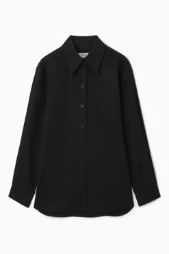 Best COS RELAXED FLUID SHIRT BLACK
