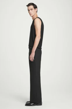 Online COS RELAXED KNITTED SILK VEST BLACK