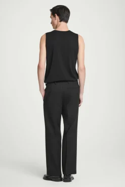 Online COS RELAXED KNITTED SILK VEST BLACK