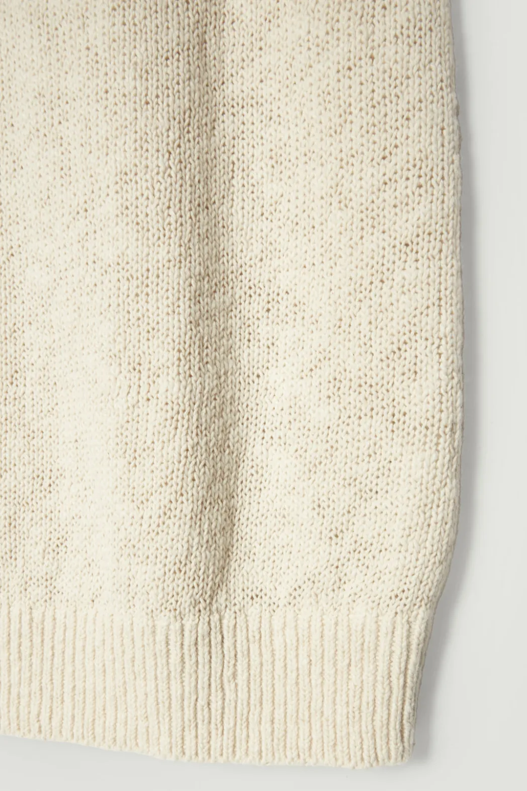 COS RELAXED MÉLANGE-KNIT COTTON TANK OATMEAL MÉLANGE