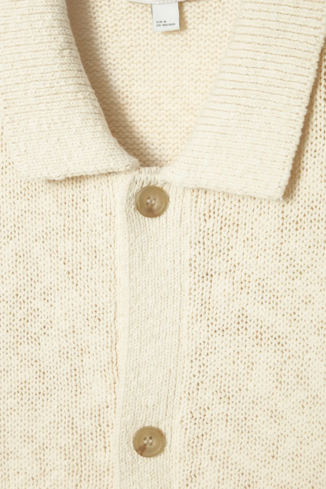 Clearance COS RELAXED MÉLANGE-KNIT SHIRT OATMEAL MÉLANGE