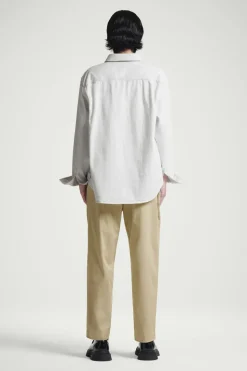 Best COS RELAXED PLEATED COTTON TAPERED PANTS BEIGE