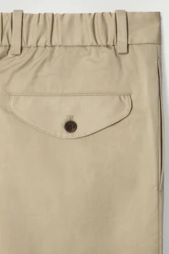 Best COS RELAXED PLEATED COTTON TAPERED PANTS BEIGE