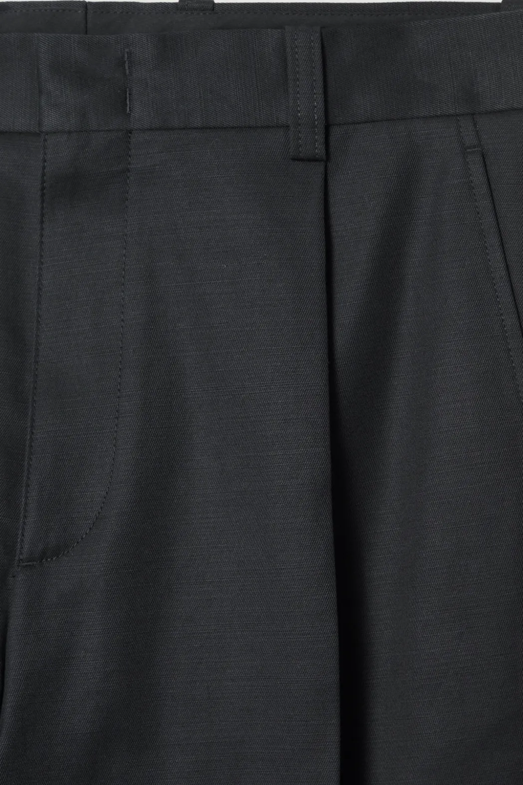 Hot COS RELAXED PLEATED COTTON WIDE-LEG PANTS NAVY
