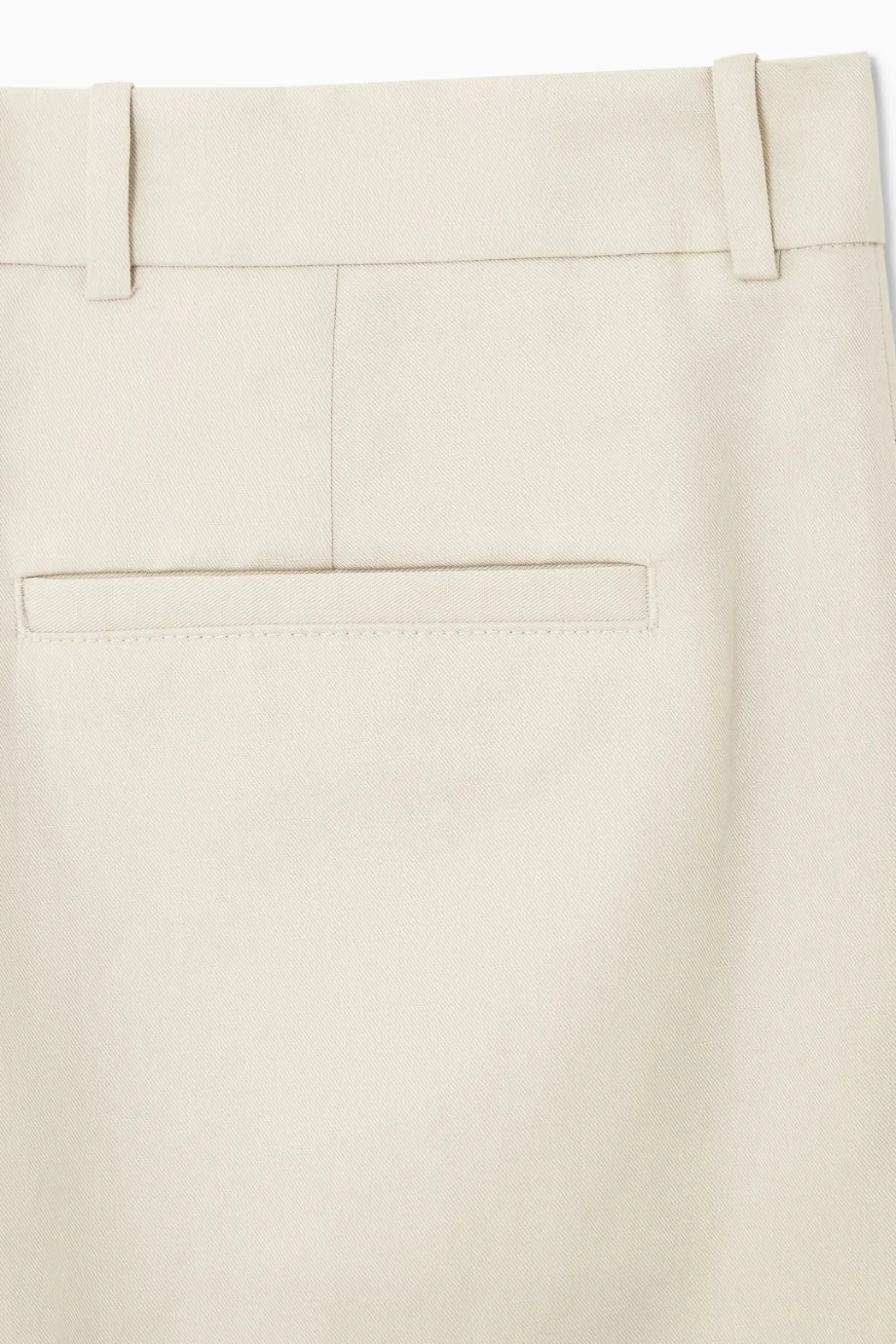 New COS RELAXED PLEATED LINEN STRAIGHT-LEG PANTS LIGHT BEIGE