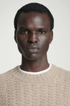 Clearance COS RELAXED POINTELLE-KNIT PURE CASHMERE SWEATER MOLE