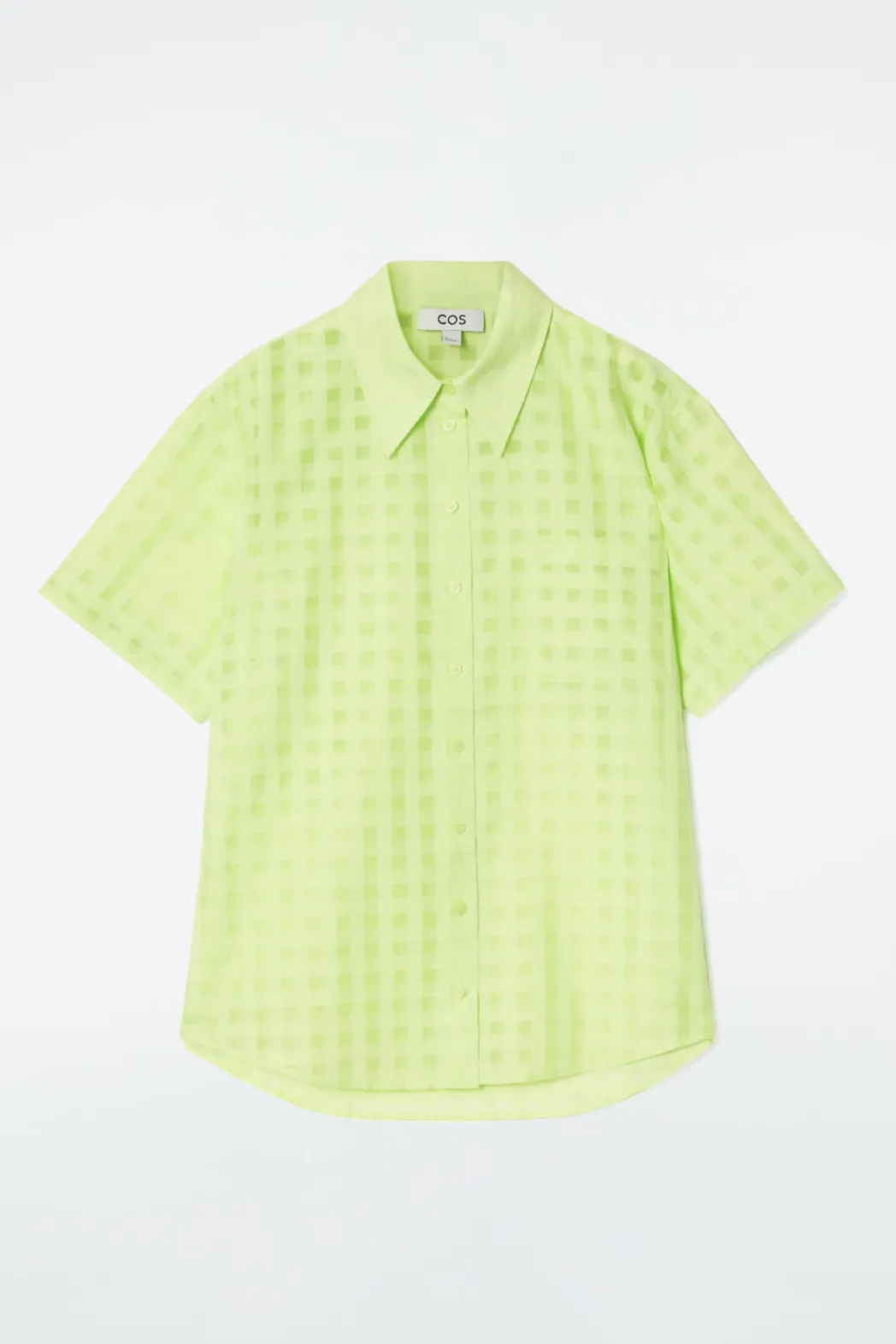 Best COS RELAXED SILK-BLEND UTILITY SHIRT NEON YELLOW