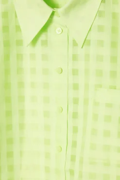 Best COS RELAXED SILK-BLEND UTILITY SHIRT NEON YELLOW