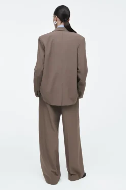 New COS RELAXED SINGLE-BREASTED WOOL-BLEND BLAZER MOLE