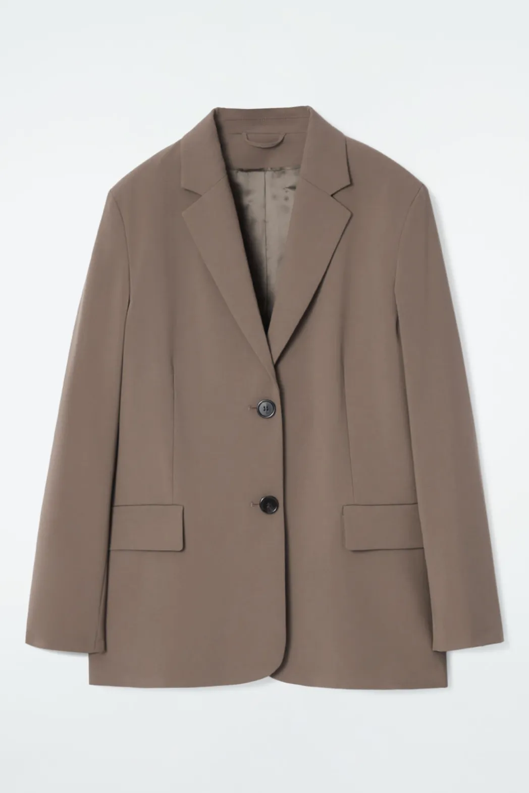 New COS RELAXED SINGLE-BREASTED WOOL-BLEND BLAZER MOLE
