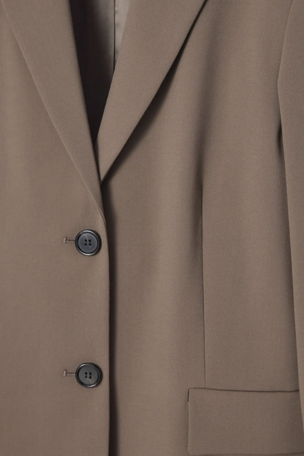 New COS RELAXED SINGLE-BREASTED WOOL-BLEND BLAZER MOLE