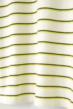 Hot COS RELAXED STRIPED COTTON-BOUCLÉ T-SHIRT YELLOW / STRIPED