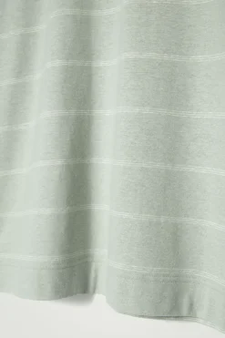 Clearance COS RELAXED STRIPED HEMP-JERSEY T-SHIRT LIGHT TURQUOISE / STRIPED