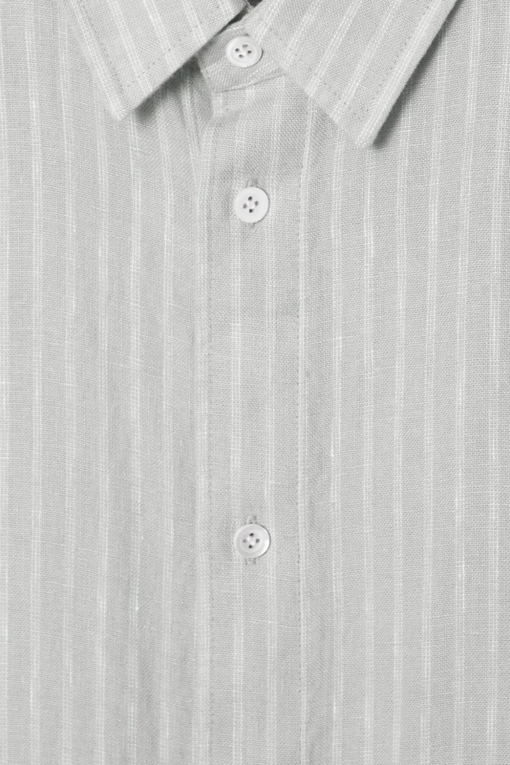 Hot COS RELAXED STRIPED LINEN LONG-SLEEVED SHIRT GRAY / STRIPED