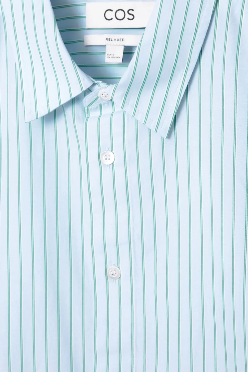 Outlet COS RELAXED STRIPED SHORT-SLEEVED SHIRT BLUE / STRIPED