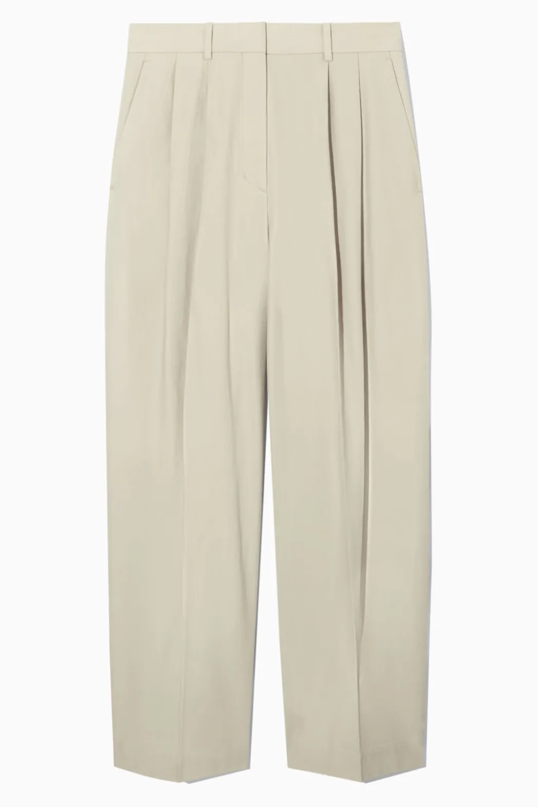 Clearance COS RELAXED TAILORED WIDE-LEG PANTS BEIGE